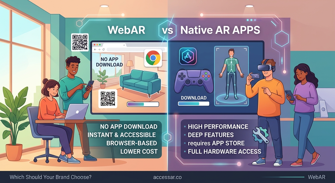 WebAR vs Native AR Apps: Which Should Your Brand Choose? - Illustration 1