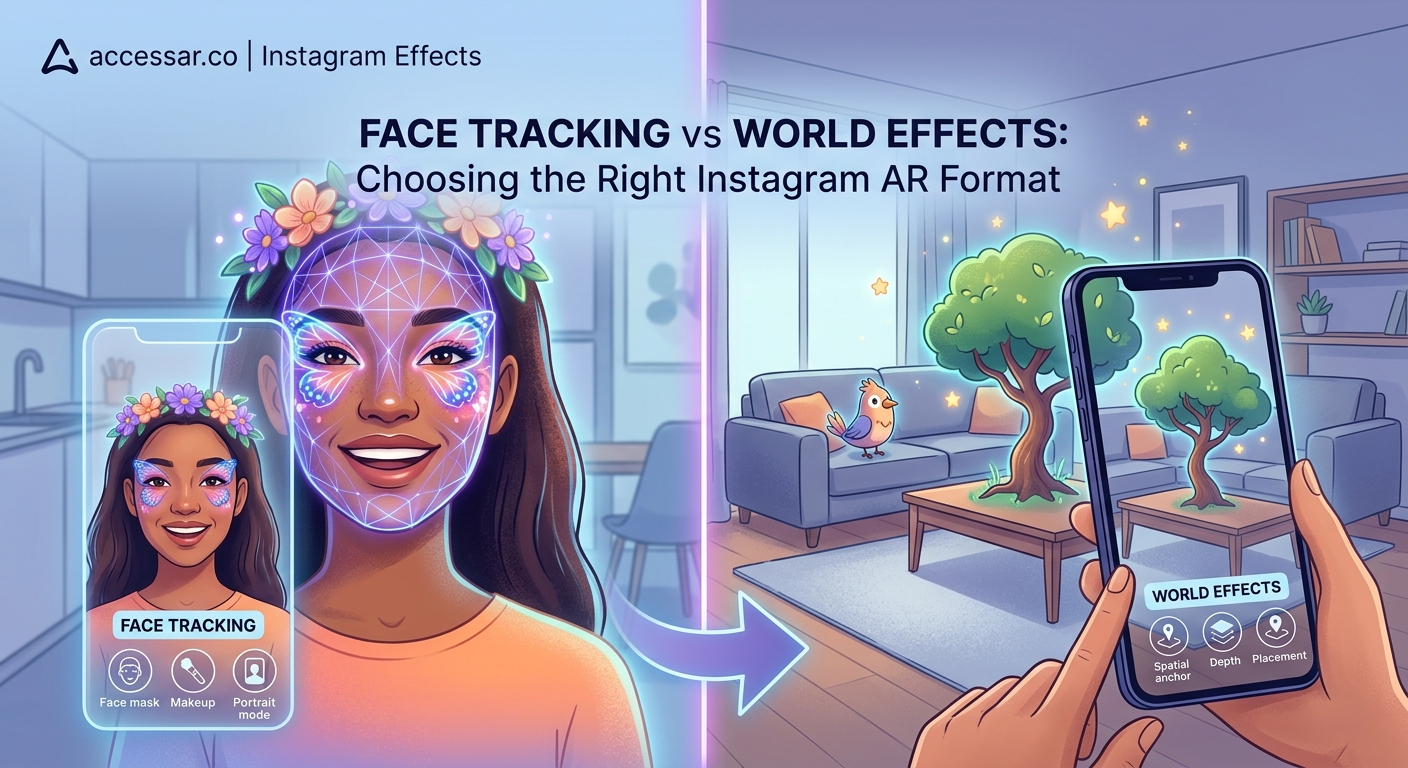 Face Tracking vs World Effects: Choosing the Right Instagram AR Format - Illustration 2