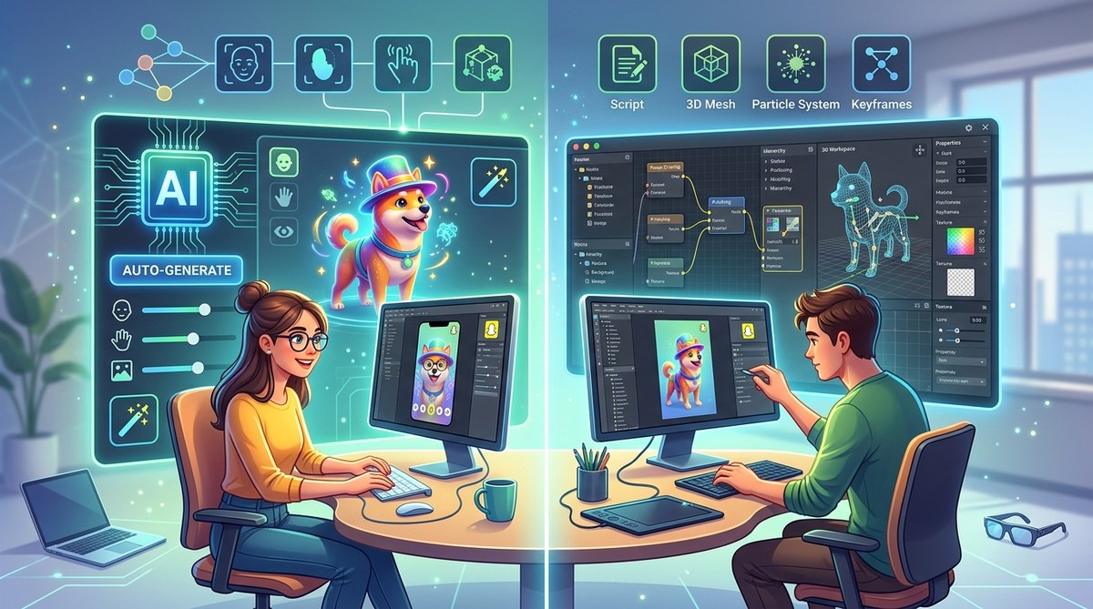 Should You Use Lens Studio's AI Tools or Build Effects Manually?