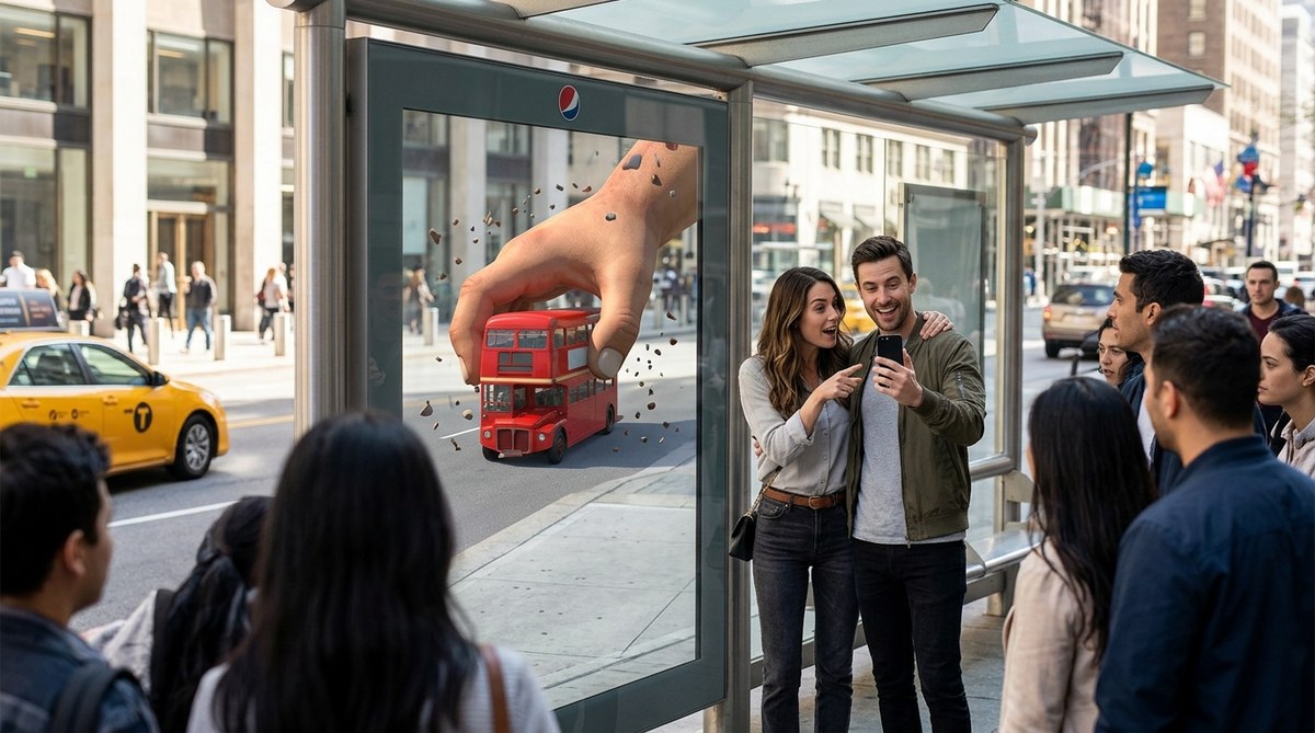 Why Pepsi's AR Bus Shelter Stunt Earned 6 Million Organic Views Without Paid Ads