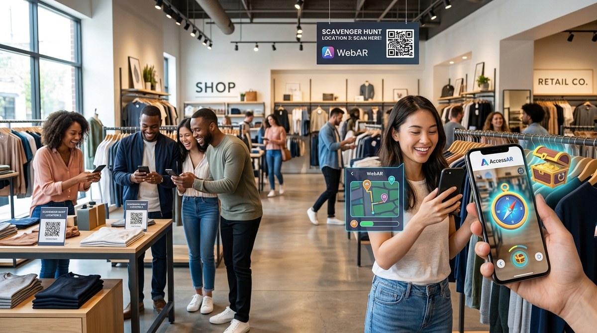 Build a WebAR Scavenger Hunt That Triples In-Store Foot Traffic