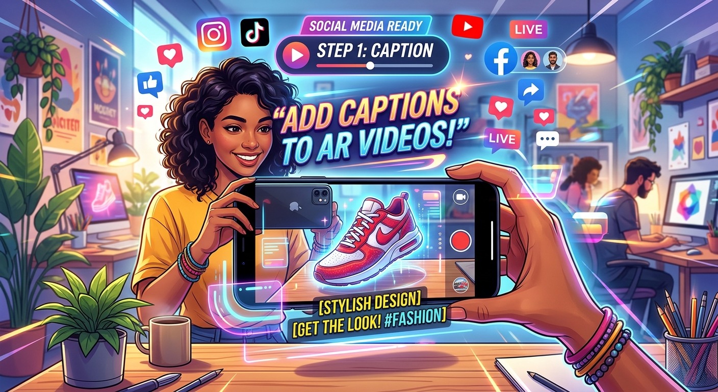 How to Add Captions to AR Product Demo Videos for Social Media